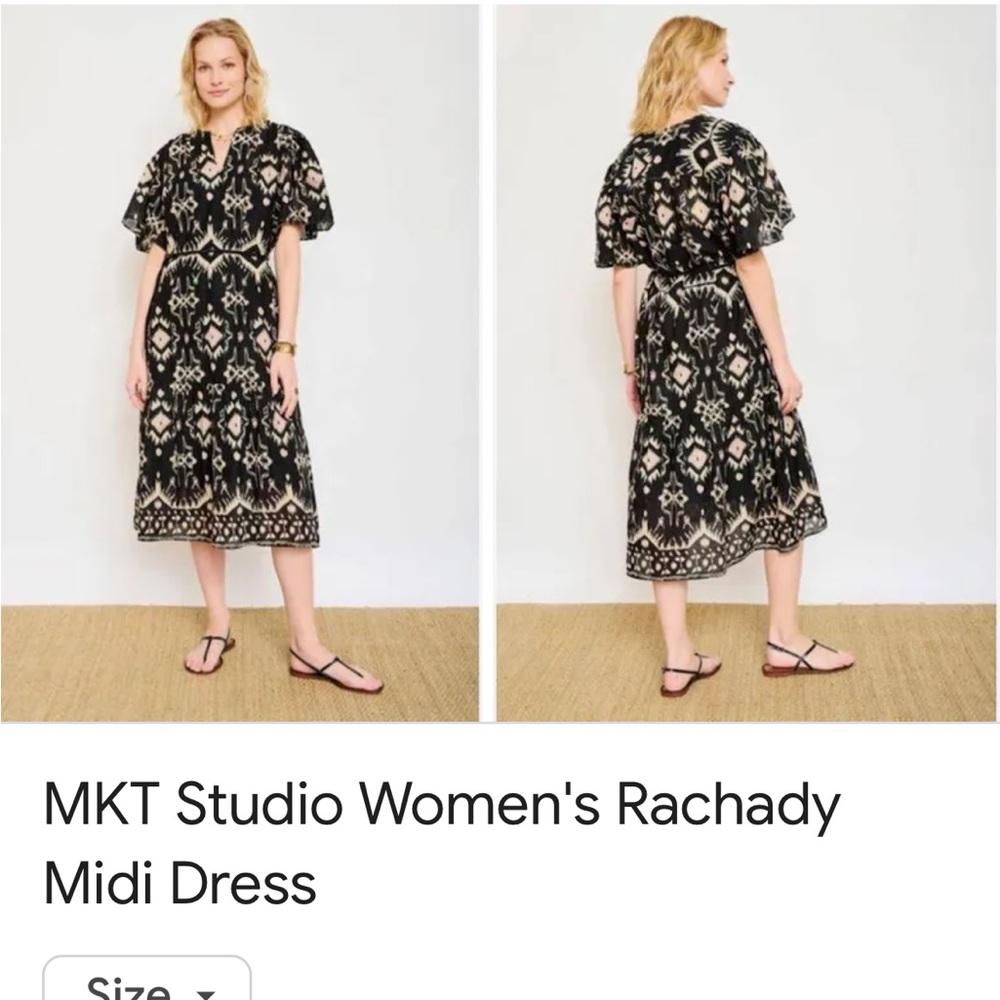 MKT studio dress with belt. Causal bohemian style